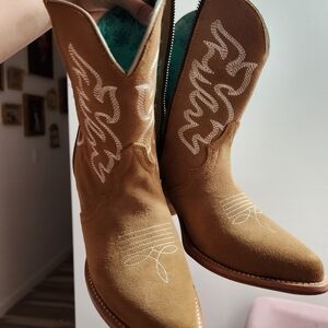 Brown Western Ankle Boots